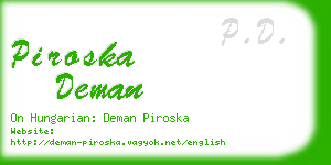 piroska deman business card
